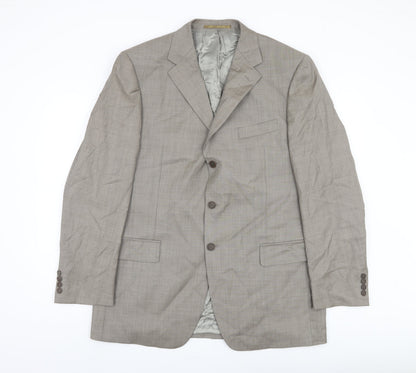 Mens UK Size 42 Marks and Spencer Regular Beige Suit Jacket
