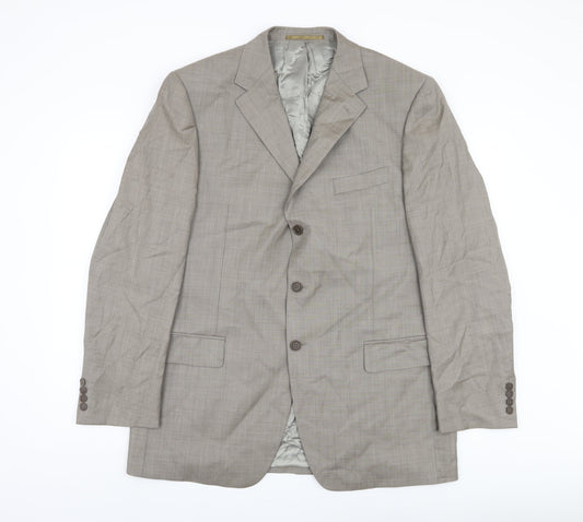 Mens UK Size 42 Marks and Spencer Regular Beige Suit Jacket