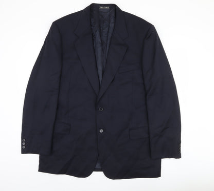 Marks and Spencer Men's Blue Wool Blazer Jacket