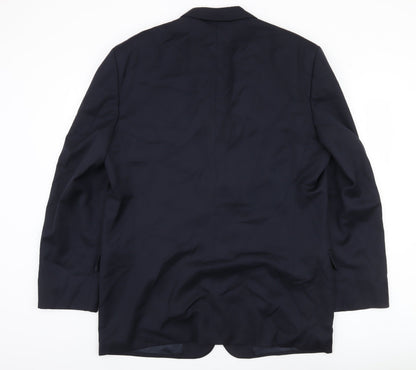 Marks and Spencer Men's Blue Wool Blazer Jacket