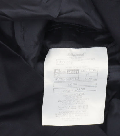 Marks and Spencer Men's Blue Wool Blazer Jacket