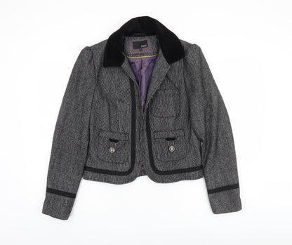 Womens UK Size 12 NEXT Grey Military Jacket