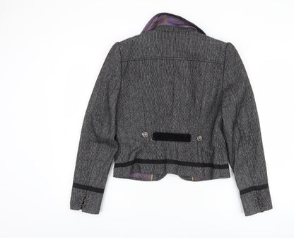 Womens UK Size 12 NEXT Grey Military Jacket
