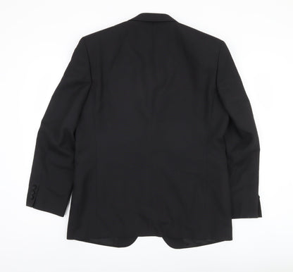 Varteks Men's Black Blazer, Size 40, Single-Breasted