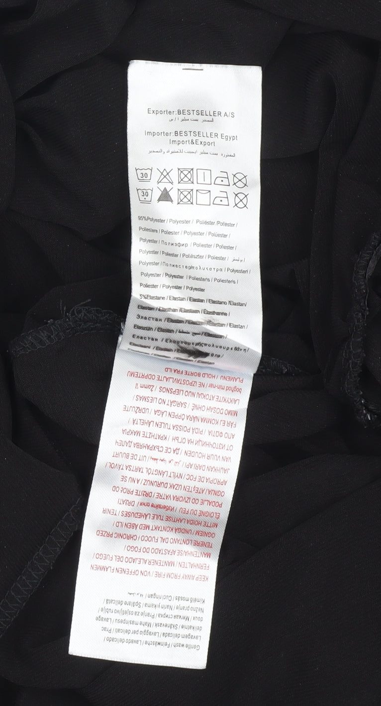 ONLY Women's Black Bodycon Dress Size 8 Cut Out Design