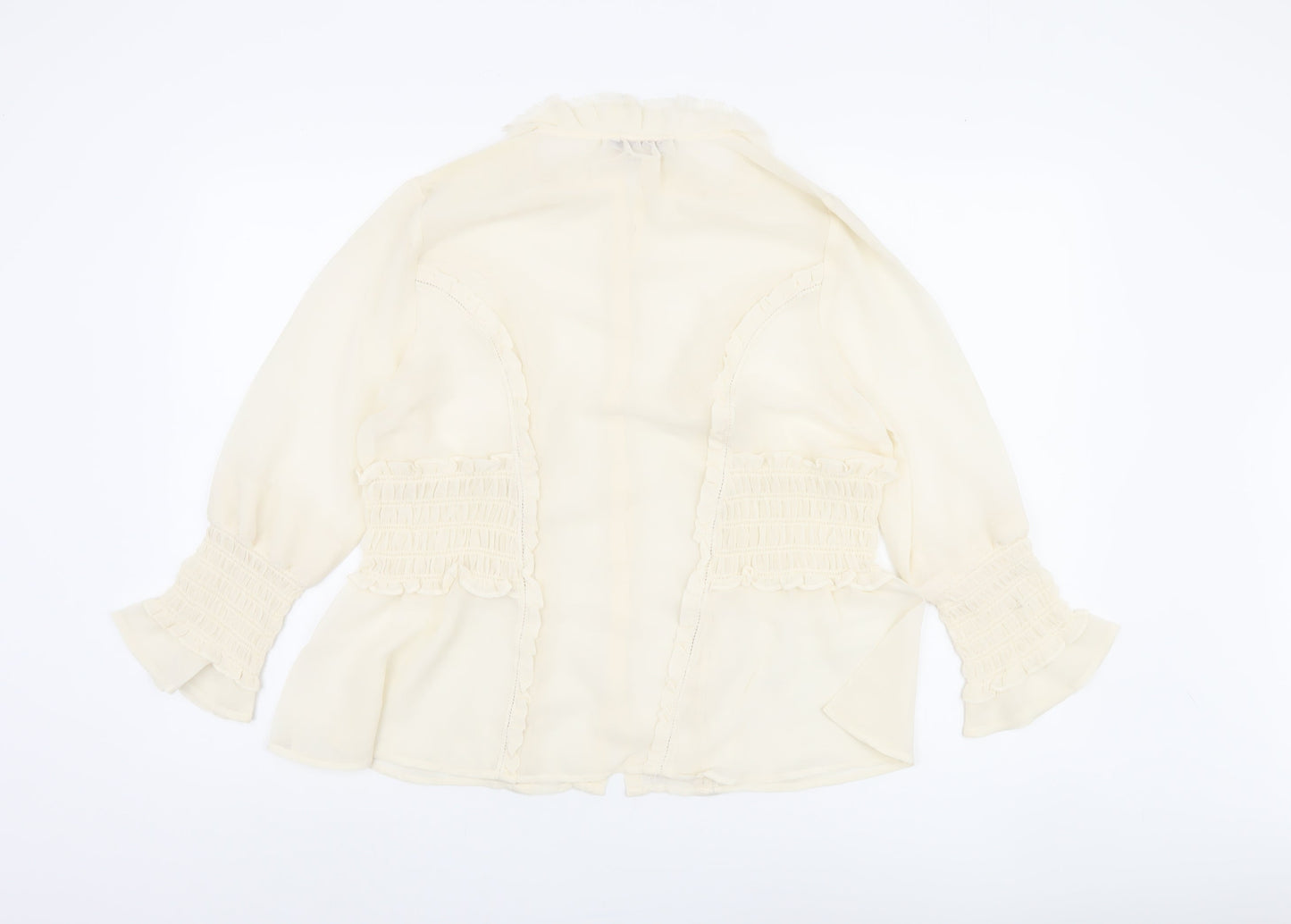 Aastha Women Ivory XL Blouse with Stretch Accents
