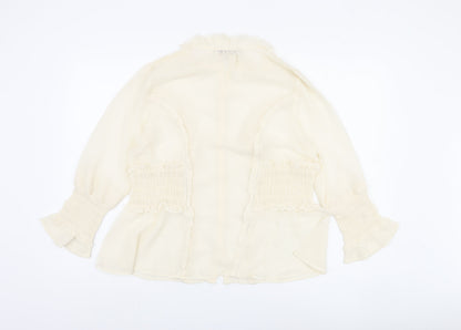 Aastha Women Ivory XL Blouse with Stretch Accents