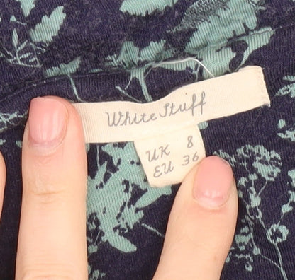 White Stuff Women's Blue Floral Shift Dress Size 8