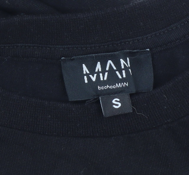 Mens UK Size S boohooMAN Black  T-Shirt