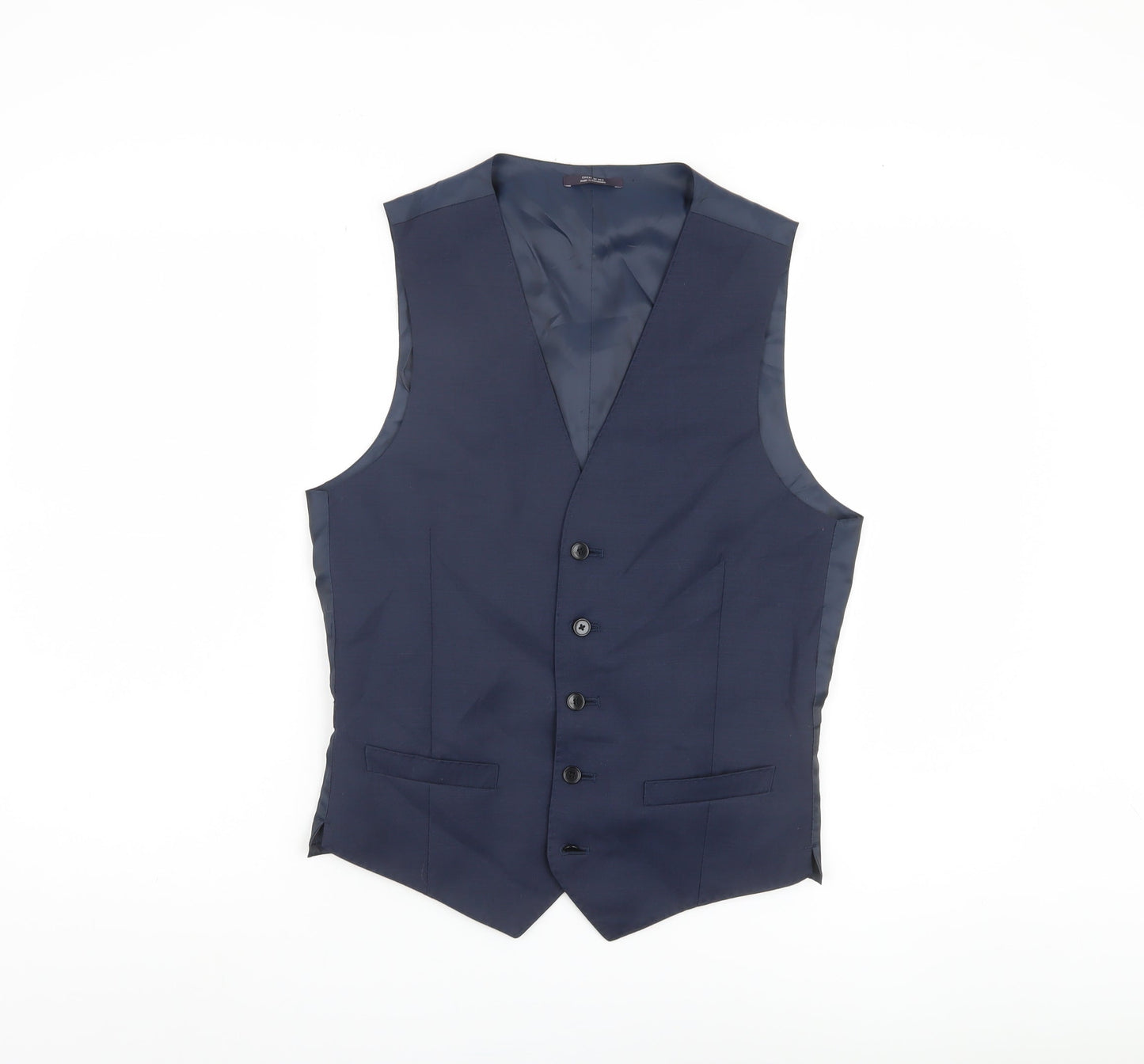 Marks and Spencer Men's Blue Waistcoat, Size S 36"