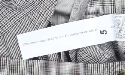 Massimo Dutti Women's Grey Pleated Midi Skirt Size 14