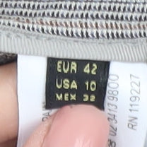 Massimo Dutti Women's Grey Pleated Midi Skirt Size 14