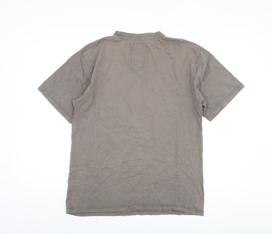 Weird Fish Men's Brown Graphic Print T-Shirt, Size S