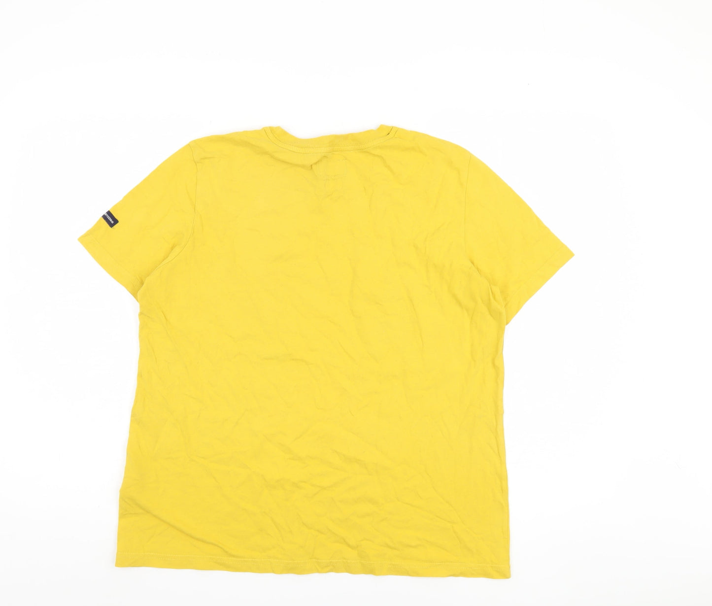 Unisex Adults UK Size 12 Superdry Yellow Basic T-Shirt