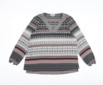 Tinta Style Women's Multicoloured Blouse, Size 12, Geometric Pattern