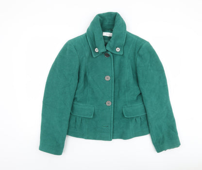 Womens UK Size 16 Marks and Spencer Green Pea Coat