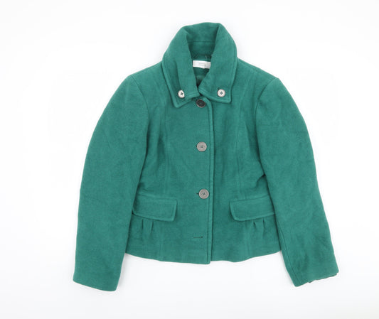 Womens UK Size 16 Marks and Spencer Green Pea Coat