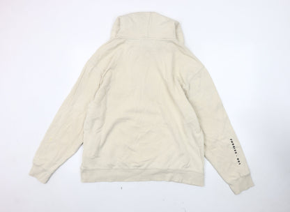 Topman Men’s Beige Graphic Print Hoodie L Pullover