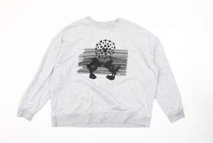 Unisex Adults UK Size XL Disney Grey Pullover Sweatshirt