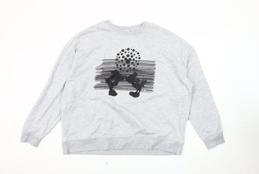 Unisex Adults UK Size XL Disney Grey Pullover Sweatshirt