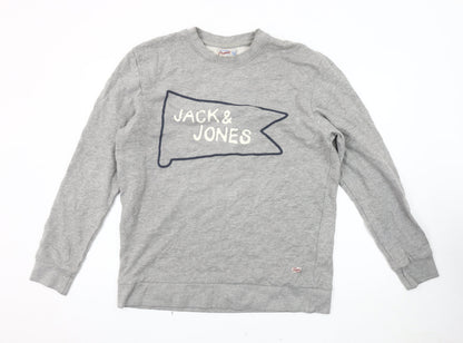 Mens UK Size XL JACK & JONES Grey Pullover Sweatshirt