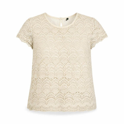 Womens UK Size M Stile Benetton Beige Basic Blouse