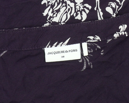 Womens UK Size 10 JACQUELINE de YONG Purple Basic Blouse