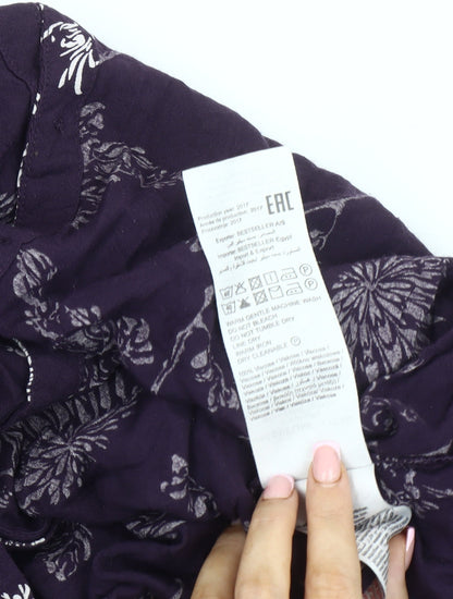 Womens UK Size 10 JACQUELINE de YONG Purple Basic Blouse