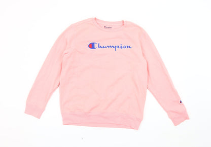 Champion Girls Pink XL Pullover Sweatshirt with Logo