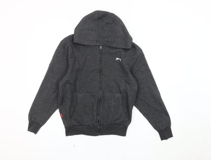 Slazenger Boys Grey Zip Hoodie Jacket, 11-12 Years