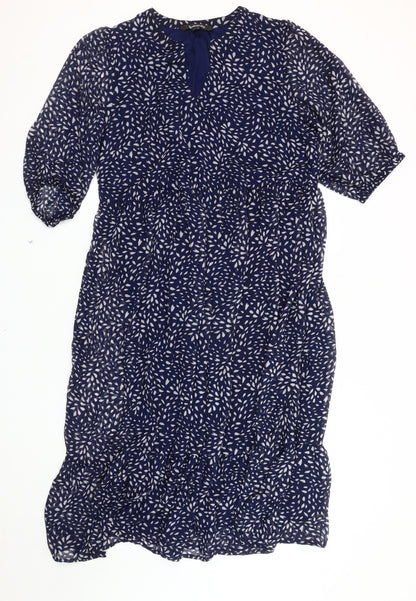 Bonmarché Women's Blue Dress Size 14, 3/4 Sleeve, Casual