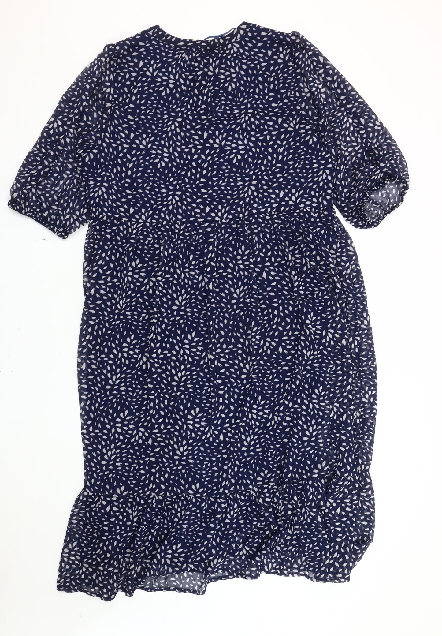 Bonmarché Women's Blue Dress Size 14, 3/4 Sleeve, Casual