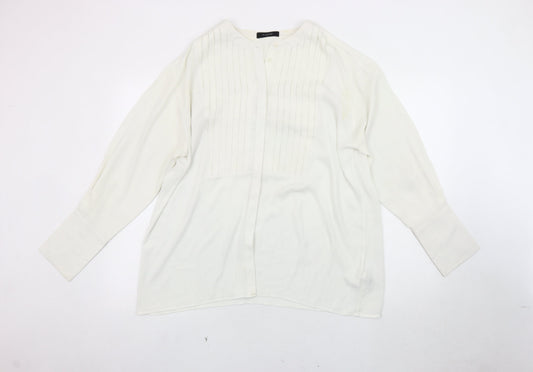 Autograph Women's White Blouse Size 14 Long Sleeve