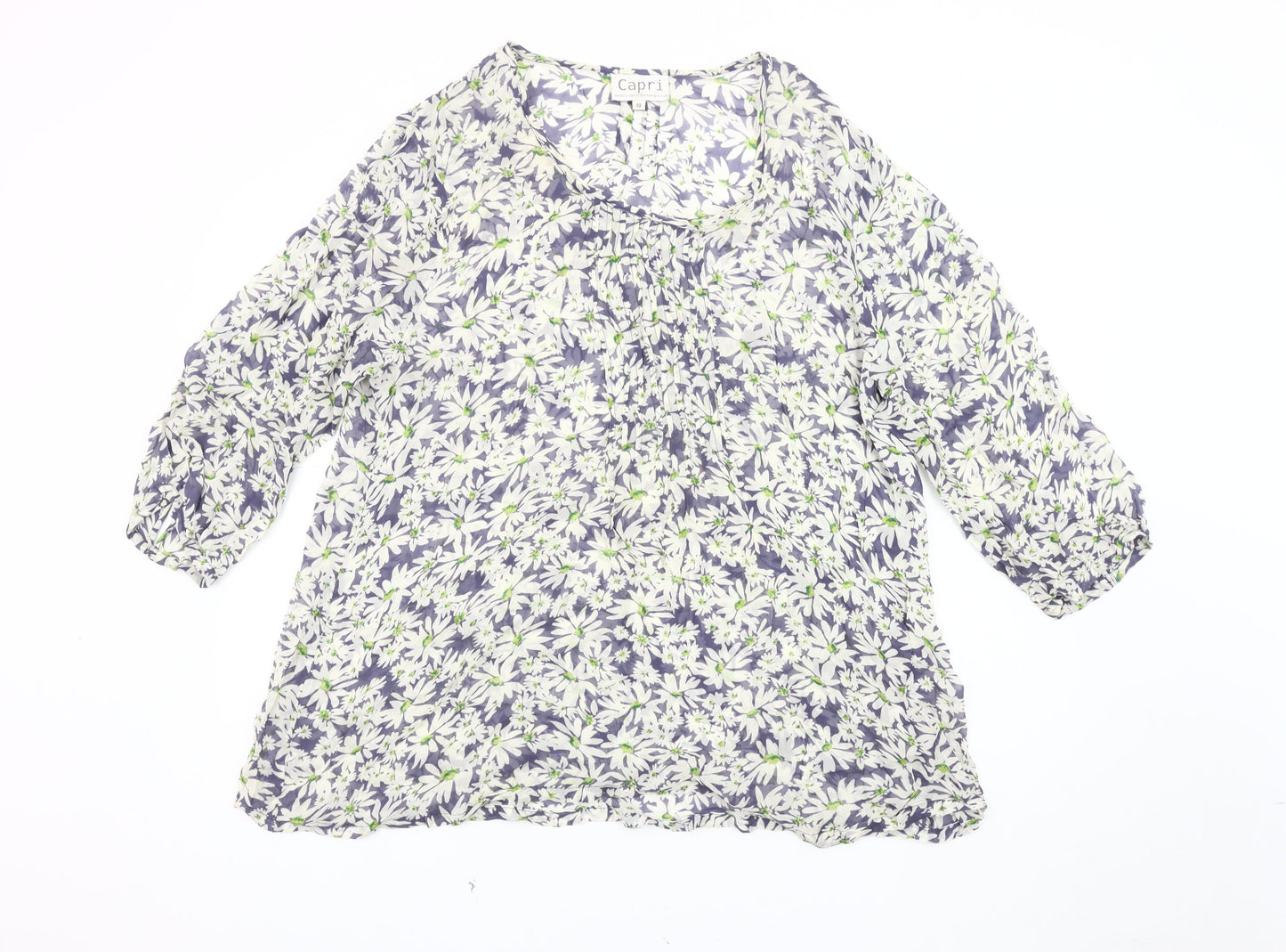 Womens UK Size 18 Capri Multicoloured  Blouse