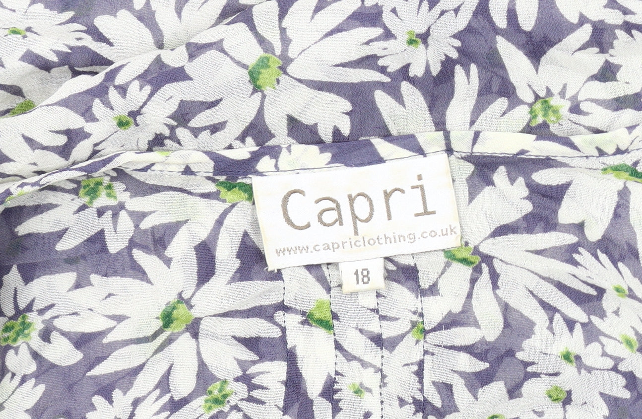 Womens UK Size 18 Capri Multicoloured  Blouse
