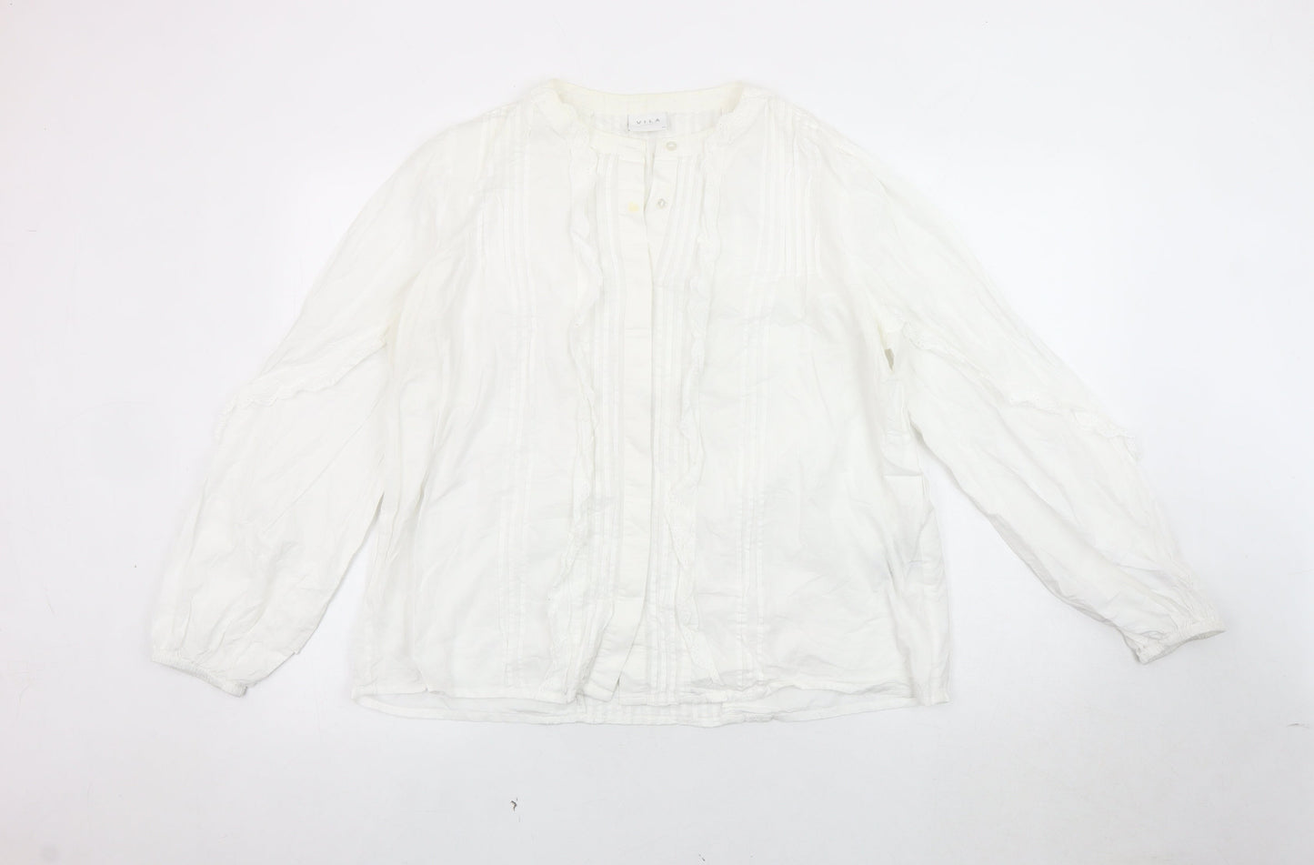 Womens UK Size 16 VILA White Basic Blouse