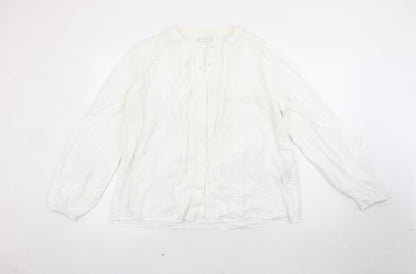 Womens UK Size 16 VILA White Basic Blouse