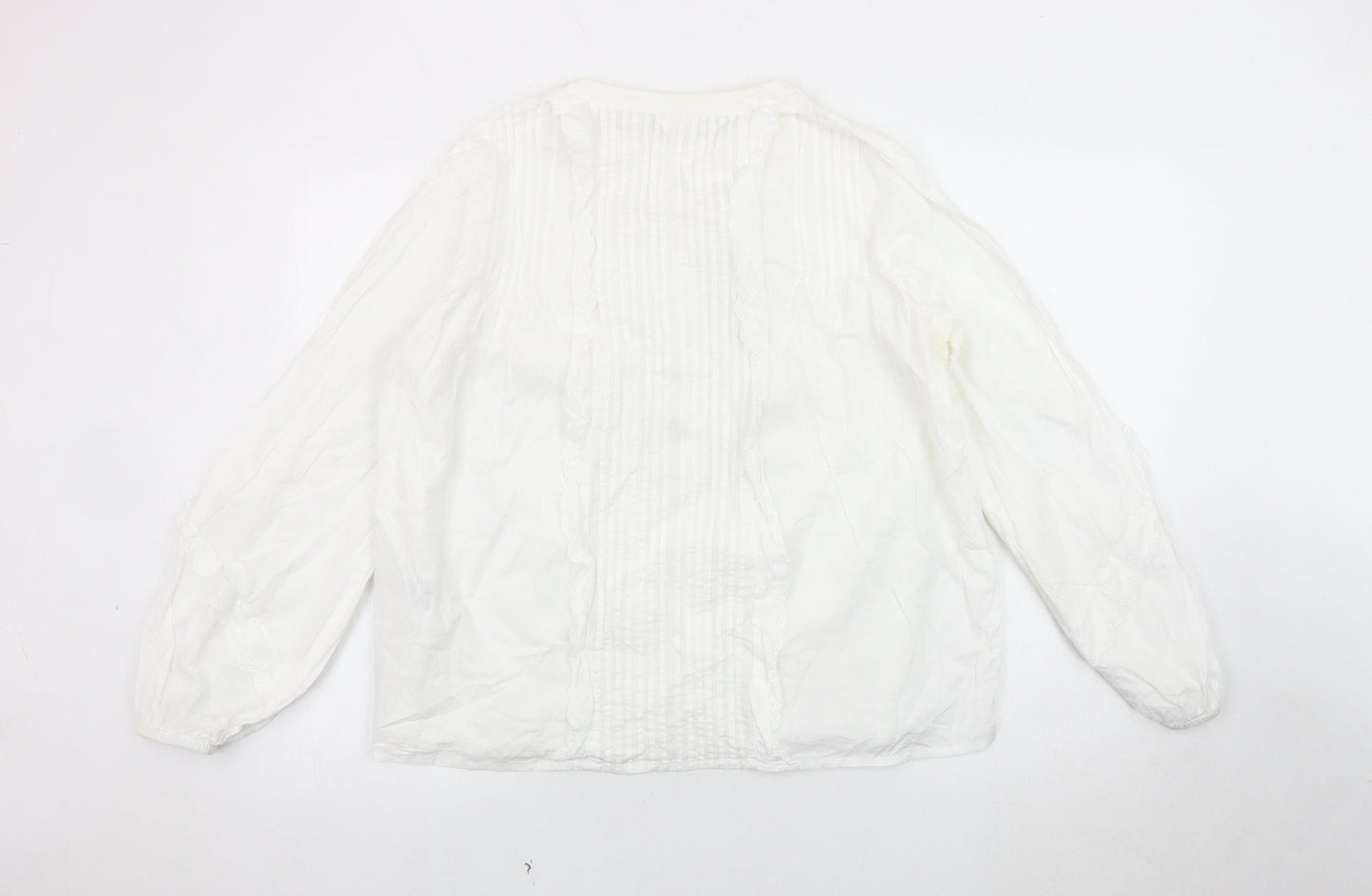 Womens UK Size 16 VILA White Basic Blouse