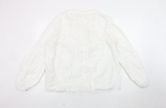 Womens UK Size 16 VILA White Basic Blouse