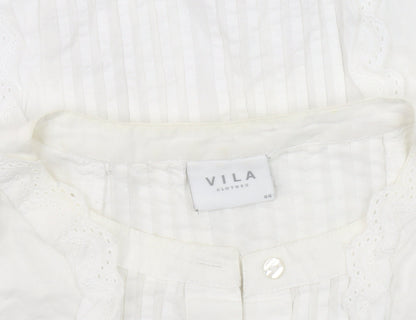 Womens UK Size 16 VILA White Basic Blouse
