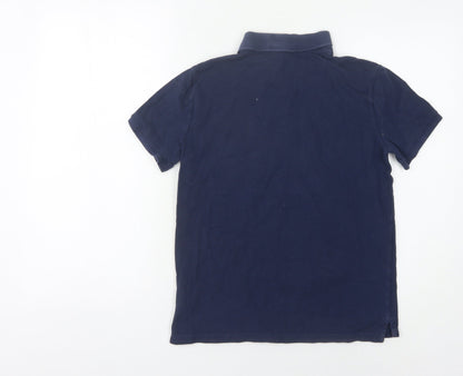 Calvin Klein Boys Navy Polo Shirt, Size L, Classic Fit