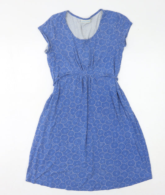 JoJo Maman Bébé Women's Blue Floral Shift Dress S