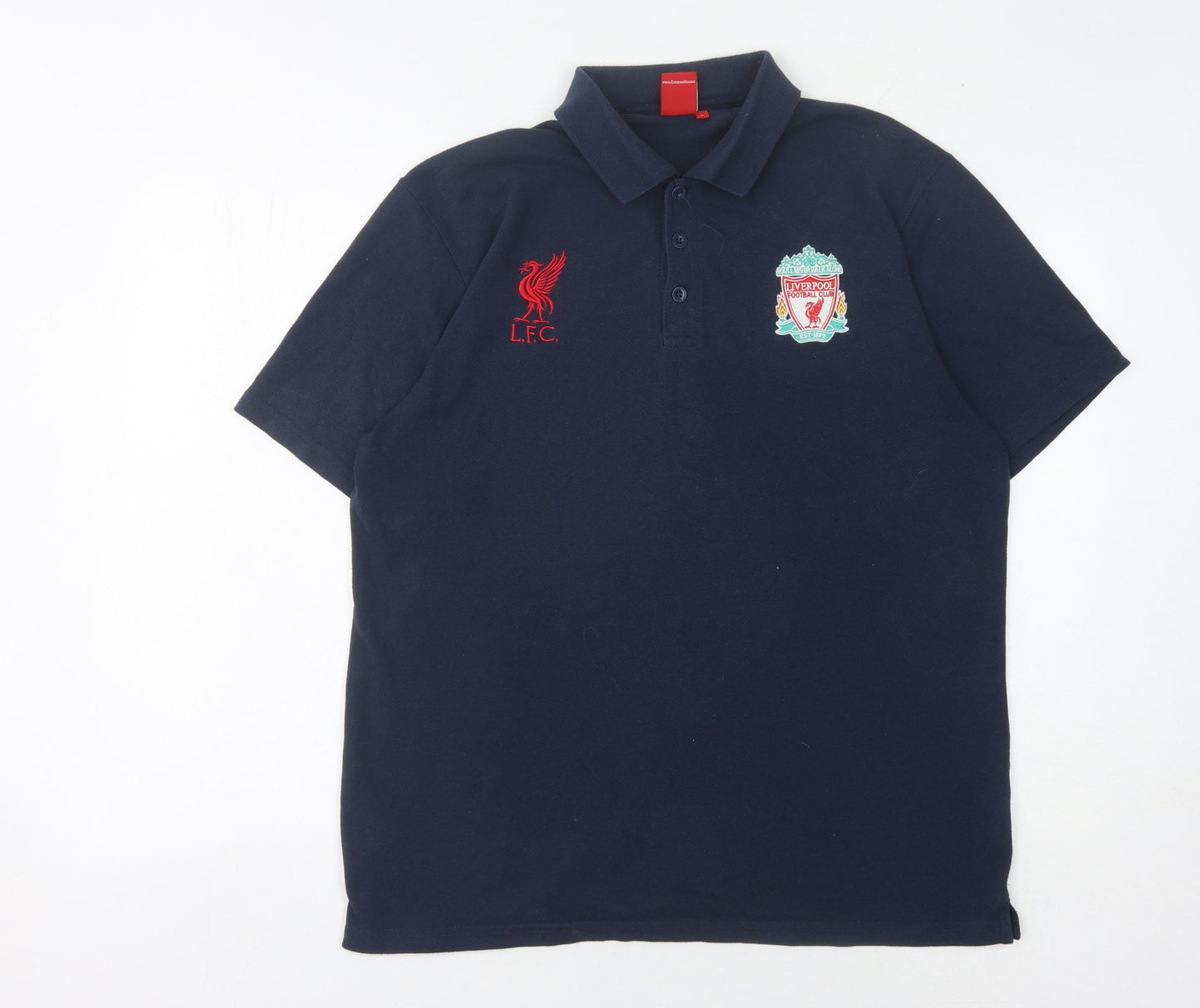 Liverpool FC Men's Blue Polo Shirt Size L