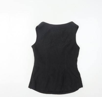 Coast Women’s Black Silk Beaded Blouse Size 10