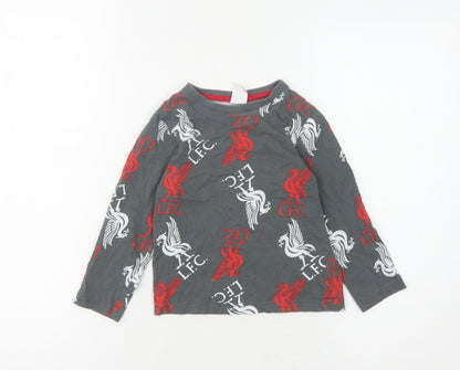 LFC Boys Grey Long Sleeve Graphic T-Shirt 3-4 Years