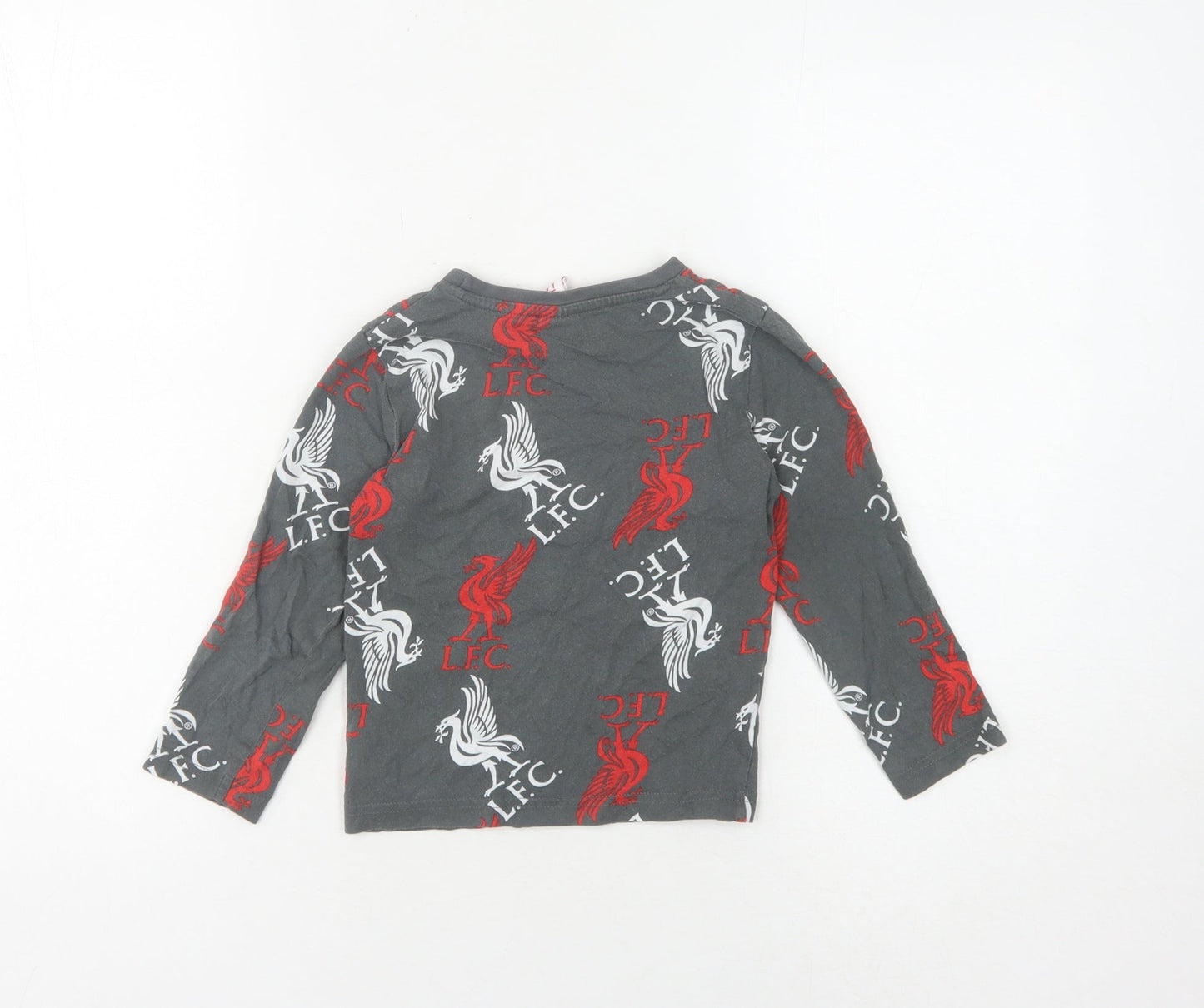 LFC Boys Grey Long Sleeve Graphic T-Shirt 3-4 Years