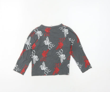 LFC Boys Grey Long Sleeve Graphic T-Shirt 3-4 Years