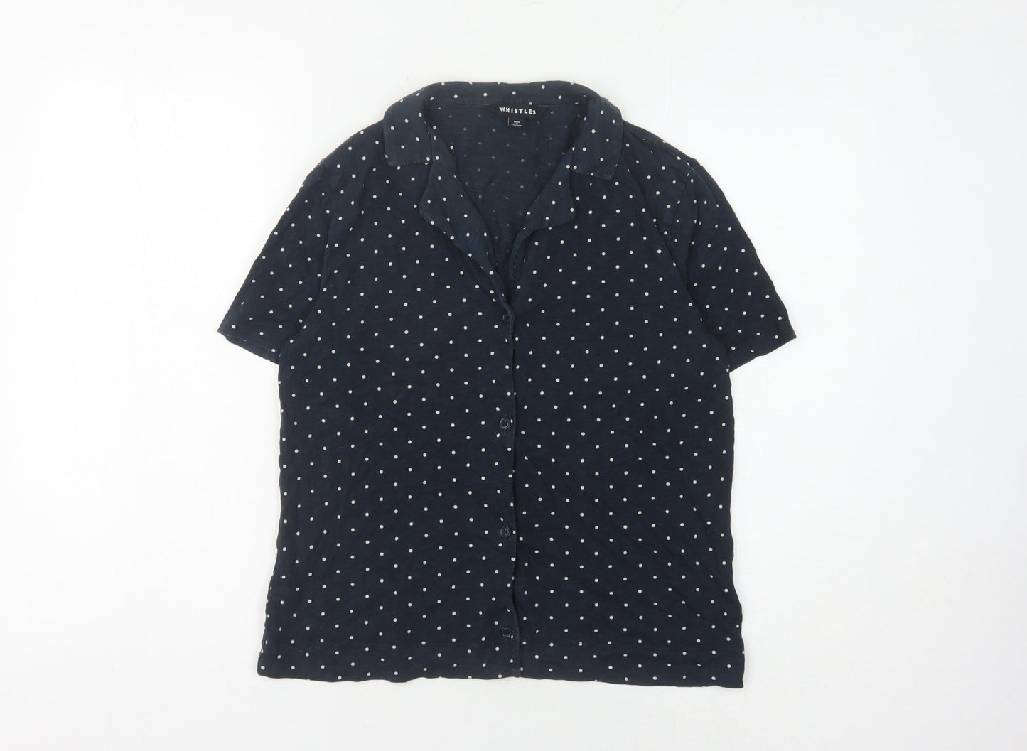 Womens UK Size XS Whistles Blue  Button-Up