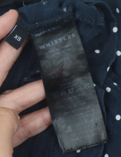 Womens UK Size XS Whistles Blue  Button-Up