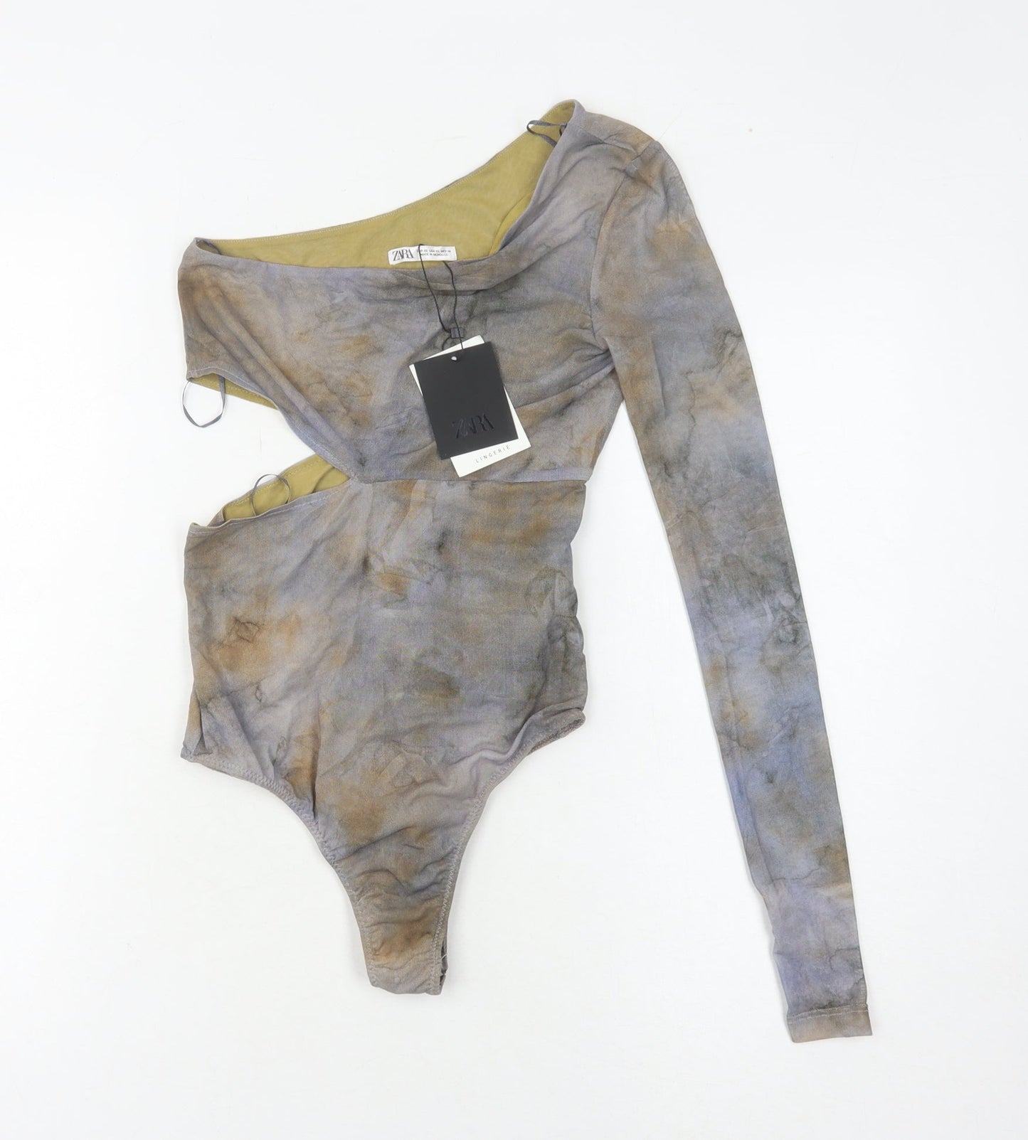 Zara Women's Tie Dye Asymmetric Bodysuit XS